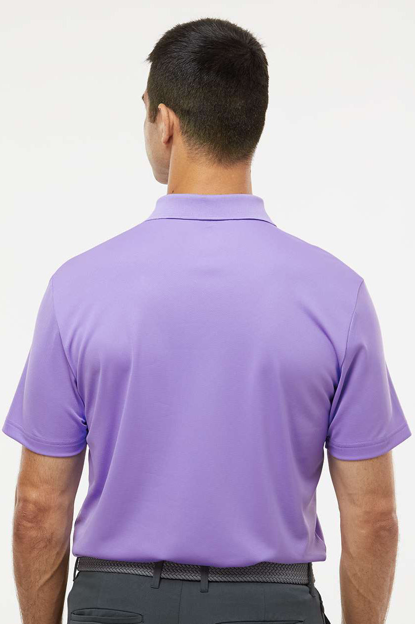 Adidas A430 Mens Basic Short Sleeve Polo Shirt Light Flash Purple Model Back