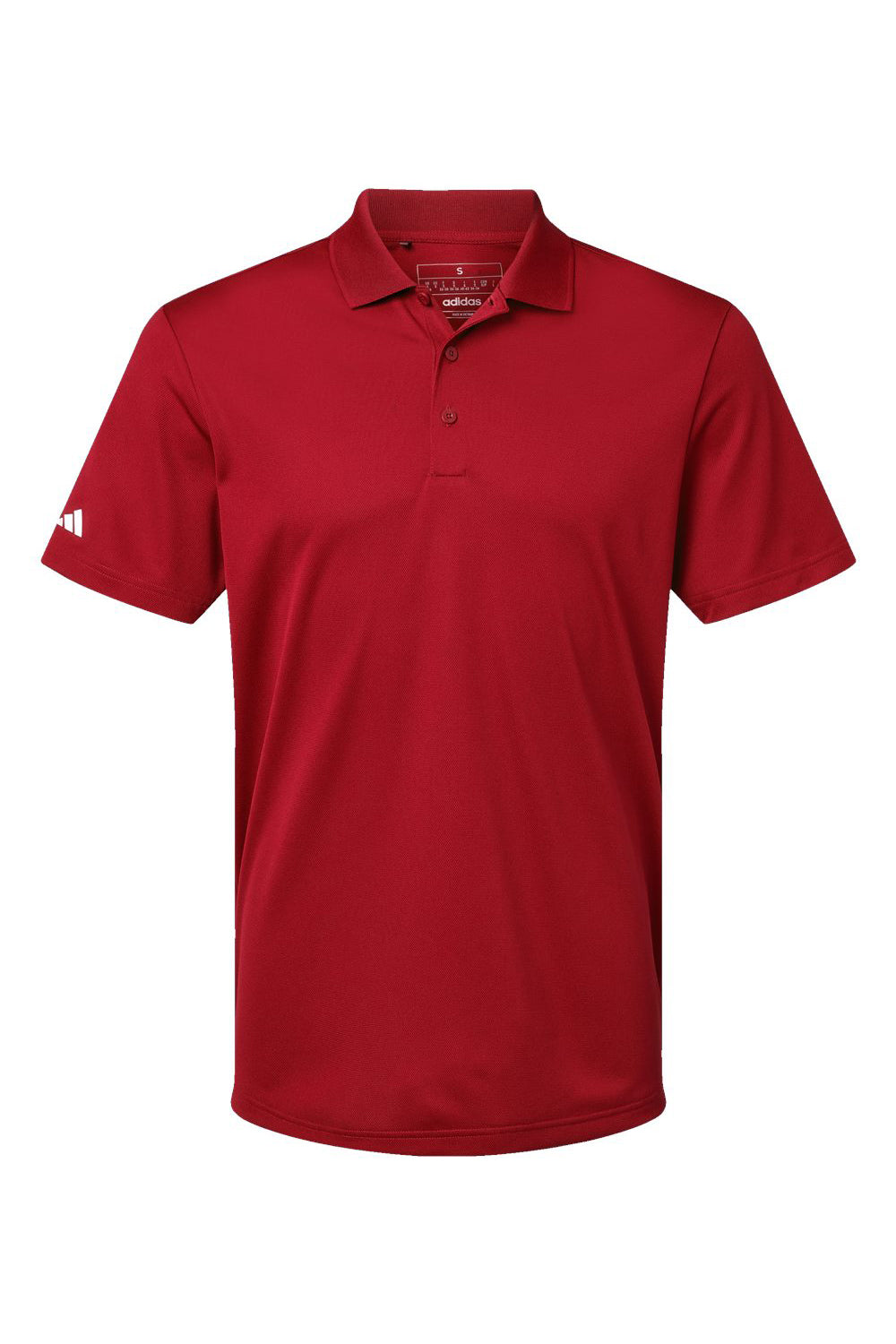 Adidas A430 Mens Basic Short Sleeve Polo Shirt Power Red Flat Front