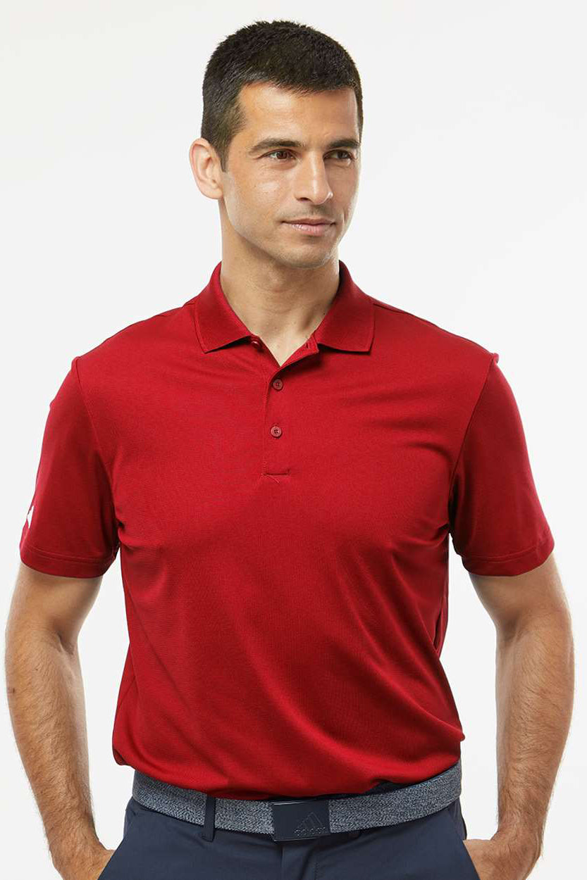 Adidas A430 Mens Basic Short Sleeve Polo Shirt Power Red Model Front