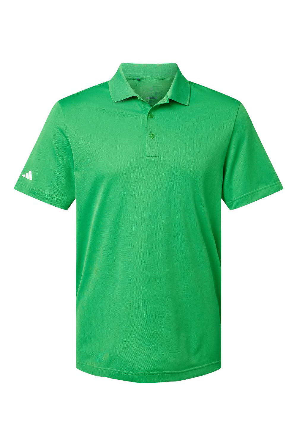 Adidas A430 Mens UV Protection Short Sleeve Polo Shirt Vivid Green Flat Front
