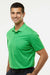 Adidas A430 Mens UV Protection Short Sleeve Polo Shirt Vivid Green Model Side