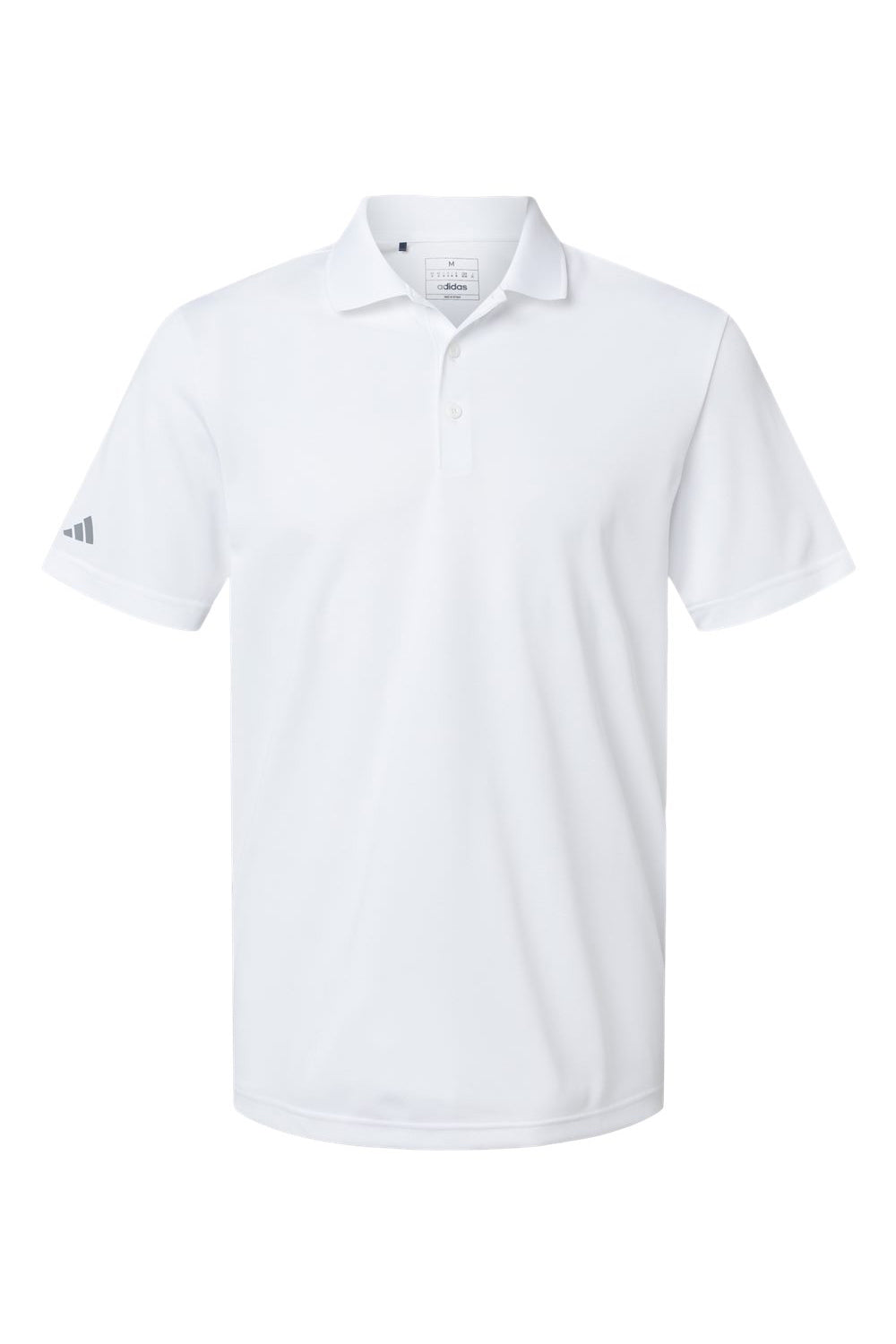 Adidas A430 Mens UV Protection Short Sleeve Polo Shirt White Flat Front