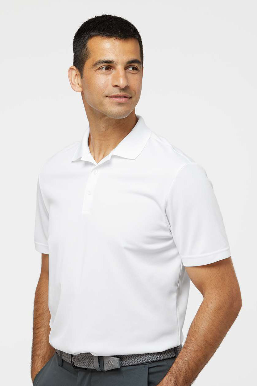 Adidas A430 Mens Basic Short Sleeve Polo Shirt White Model Side