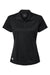 Adidas A431 Womens Basic Short Sleeve Polo Shirt Black Flat Front