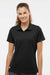Adidas A431 Womens UV Protection Short Sleeve Polo Shirt Black Model Front