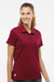 Adidas A431 Womens UV Protection Short Sleeve Polo Shirt Collegiate Burgundy Model Front