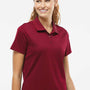 Adidas Womens UV Protection Short Sleeve Polo Shirt - Collegiate Burgundy - NEW