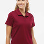 Adidas Womens UV Protection Short Sleeve Polo Shirt - Collegiate Burgundy