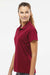 Adidas A431 Womens UV Protection Short Sleeve Polo Shirt Collegiate Burgundy Model Side