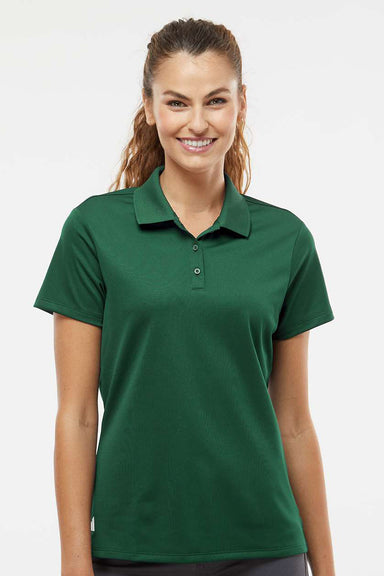 Adidas A431 Womens UV Protection Short Sleeve Polo Shirt Collegiate Green Model Front