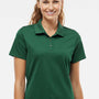 Adidas Womens UV Protection Short Sleeve Polo Shirt - Collegiate Green - NEW