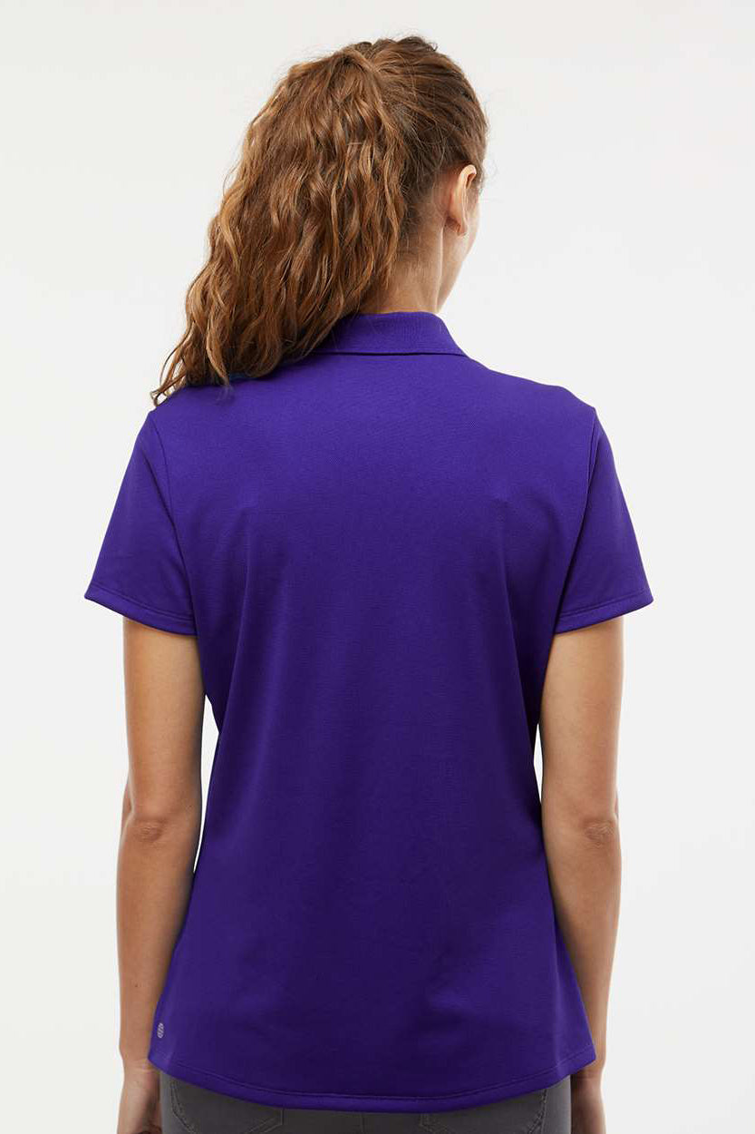 Adidas A431 Womens Basic Short Sleeve Polo Shirt Collegiate Purple Model Back