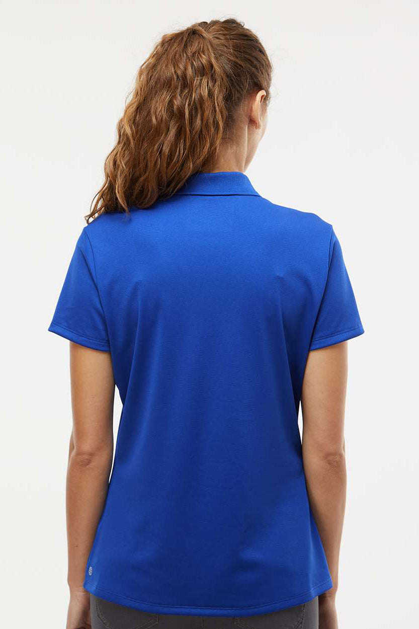 Adidas A431 Womens Basic Short Sleeve Polo Shirt Collegiate Royal Blue Model Back