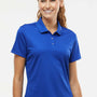 Adidas Womens UV Protection Short Sleeve Polo Shirt - Collegiate Royal Blue - NEW