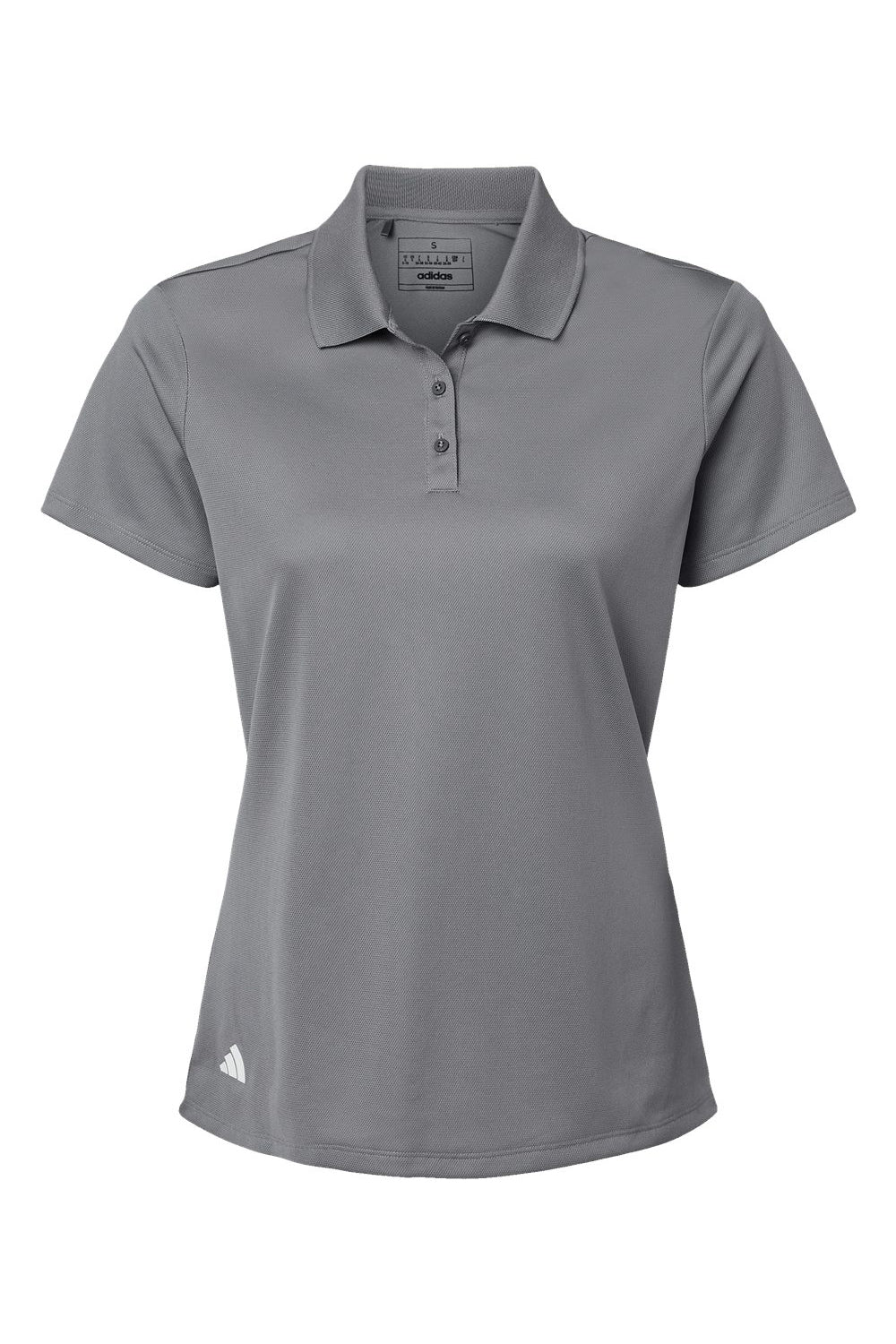 Adidas A431 Womens UV Protection Short Sleeve Polo Shirt Grey Flat Front