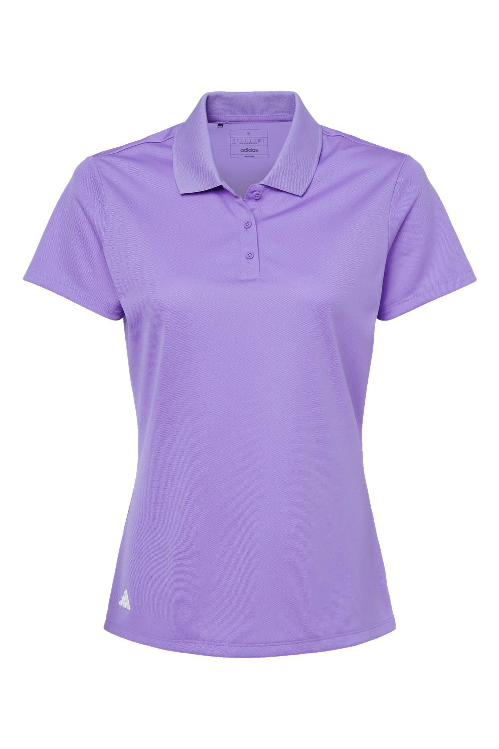 Adidas A431 Womens UV Protection Short Sleeve Polo Shirt Light Flash Purple Flat Front