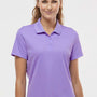 Adidas Womens UV Protection Short Sleeve Polo Shirt - Light Flash Purple - NEW