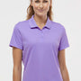 Adidas Womens UV Protection Short Sleeve Polo Shirt - Light Flash Purple