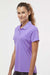 Adidas A431 Womens UV Protection Short Sleeve Polo Shirt Light Flash Purple Model Side