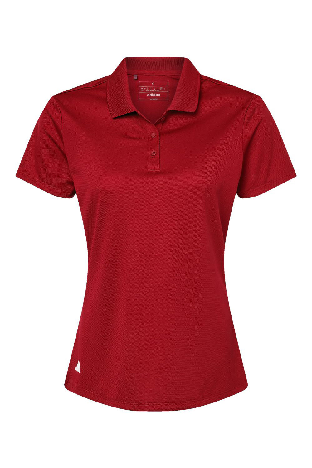 Adidas A431 Womens UV Protection Short Sleeve Polo Shirt Power Red Flat Front