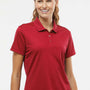 Adidas Womens UV Protection Short Sleeve Polo Shirt - Power Red - NEW