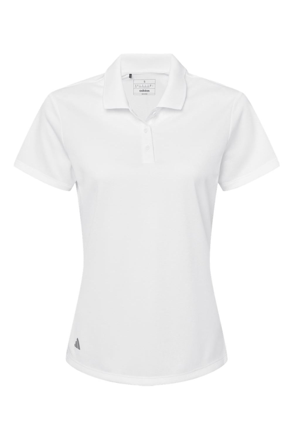 Adidas A431 Womens UV Protection Short Sleeve Polo Shirt White Flat Front