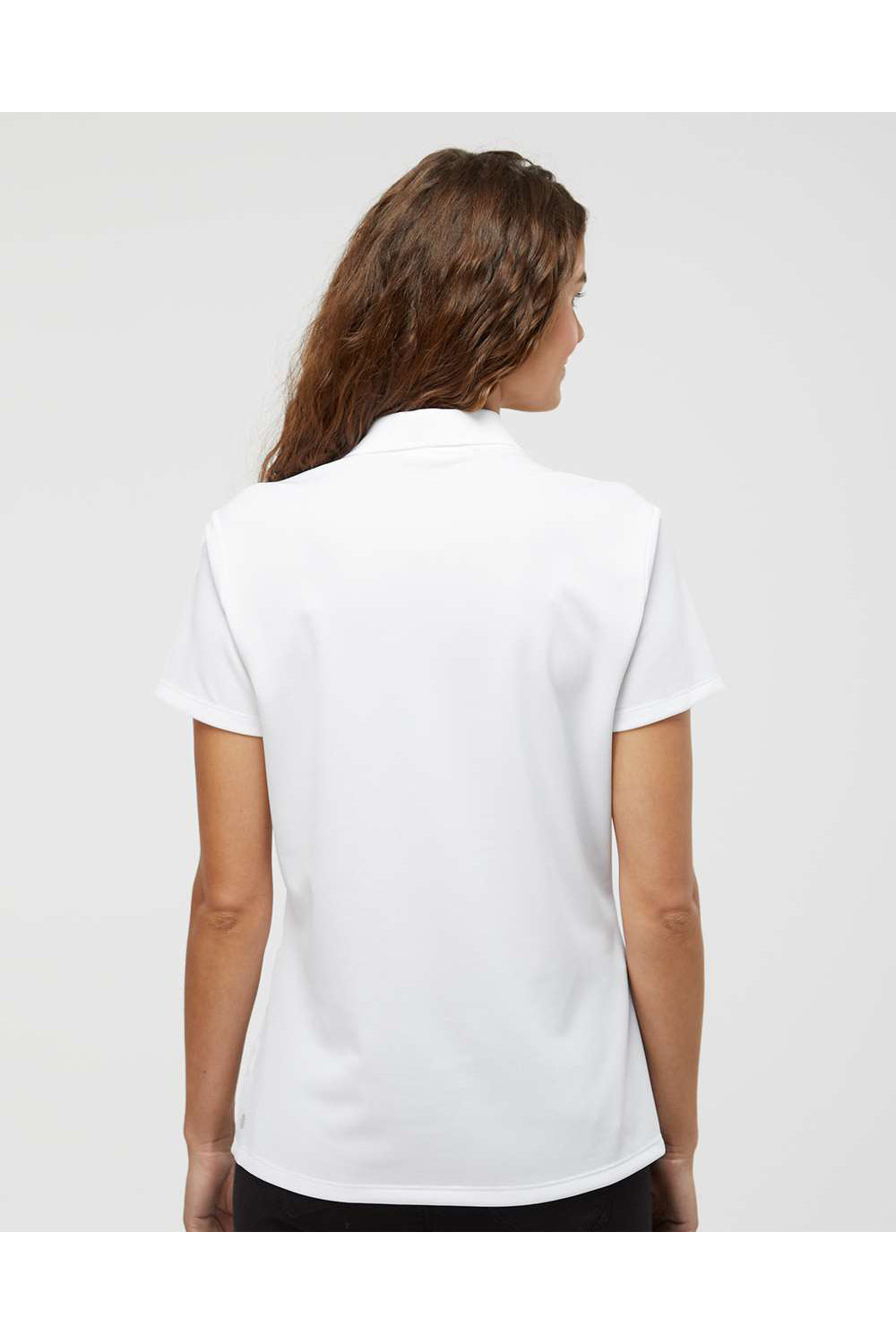 Adidas A431 Womens Basic Short Sleeve Polo Shirt White Model Back