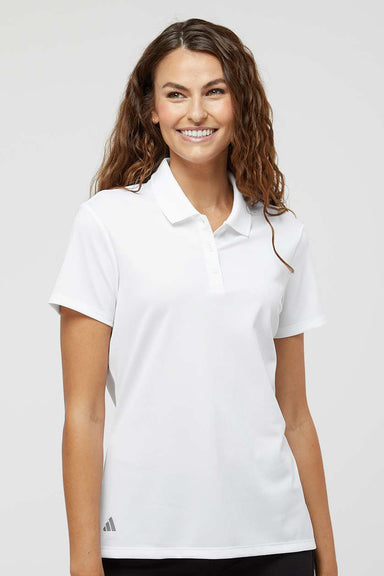 Adidas A431 Womens UV Protection Short Sleeve Polo Shirt White Model Front