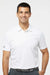 Adidas A580 Mens Micro Pique Short Sleeve Polo Shirt White Model Front