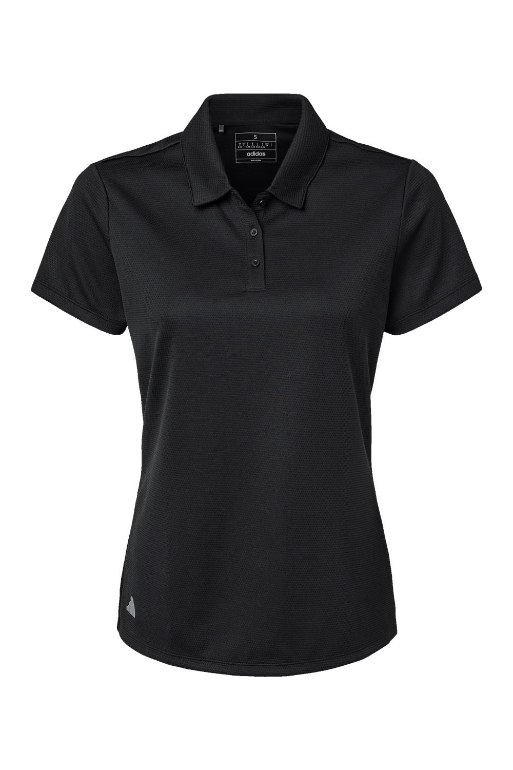 Adidas A581 Womens Micro Pique Short Sleeve Polo Shirt Black Flat Front
