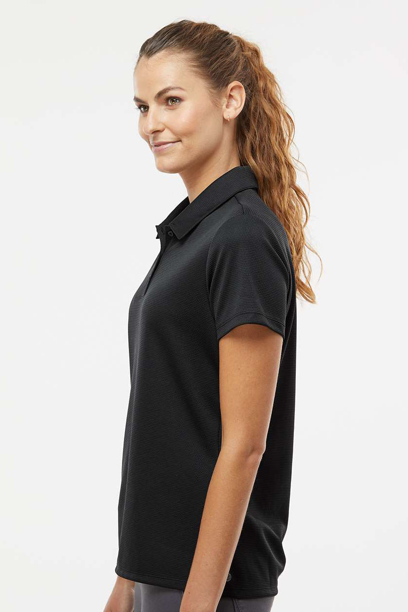 Adidas A581 Womens Micro Pique Short Sleeve Polo Shirt Black Model Side