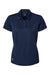 Adidas A581 Womens Micro Pique Short Sleeve Polo Shirt Collegiate Navy Blue Flat Front
