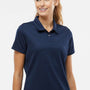 Adidas Womens Micro Pique Short Sleeve Polo Shirt - Collegiate Navy Blue - NEW