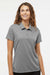 Adidas A581 Womens Micro Pique Short Sleeve Polo Shirt Grey Model Front