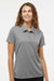 Adidas A581 Womens Micro Pique Short Sleeve Polo Shirt Grey Model Front