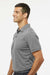 Adidas A582 Mens Heathered Short Sleeve Polo Shirt Black Melange Model Side