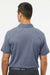 Adidas A582 Mens Heathered Short Sleeve Polo Shirt Collegiate Navy Blue Melange Model Back