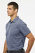 Adidas A582 Mens Heathered Short Sleeve Polo Shirt Collegiate Navy Blue Melange Model Side