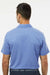 Adidas A582 Mens Heathered Short Sleeve Polo Shirt Collegiate Royal Blue Melange Model Back