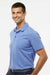 Adidas A582 Mens Heathered Short Sleeve Polo Shirt Collegiate Royal Blue Melange Model Side