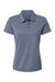 Adidas A583 Womens Heathered Short Sleeve Polo Shirt Collegiate Navy Blue Melange Flat Front