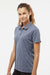 Adidas A583 Womens Heathered Short Sleeve Polo Shirt Collegiate Navy Blue Melange Model Side