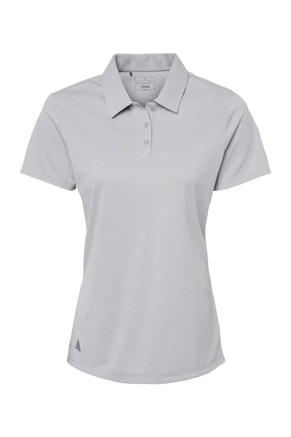 Adidas A583 Womens Heathered Short Sleeve Polo Shirt Grey Melange Flat Front
