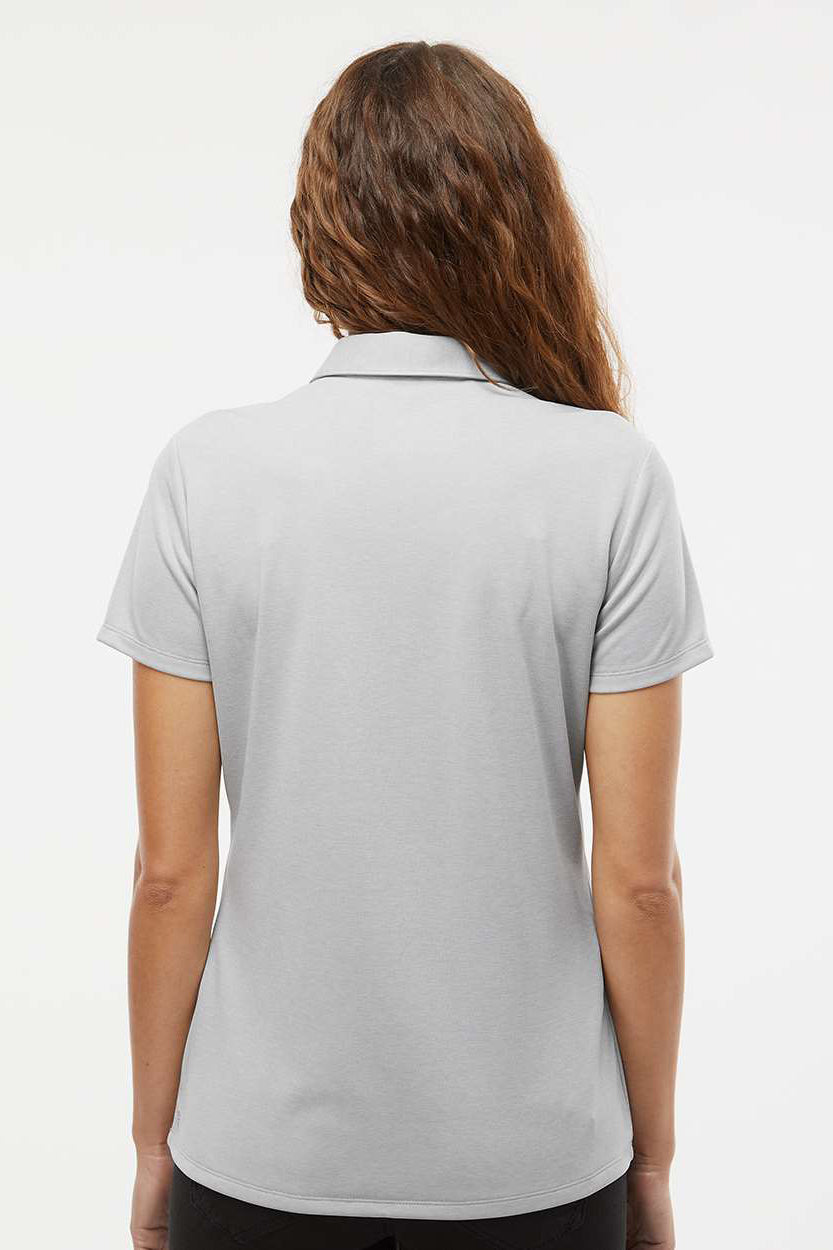 Adidas A583 Womens Heathered Short Sleeve Polo Shirt Grey Melange Model Back
