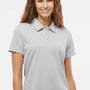 Adidas Womens Heathered Short Sleeve Polo Shirt - Grey Melange - NEW