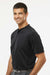 Adidas A584 Mens Sport Collar Short Sleeve Polo Shirt Black Model Side