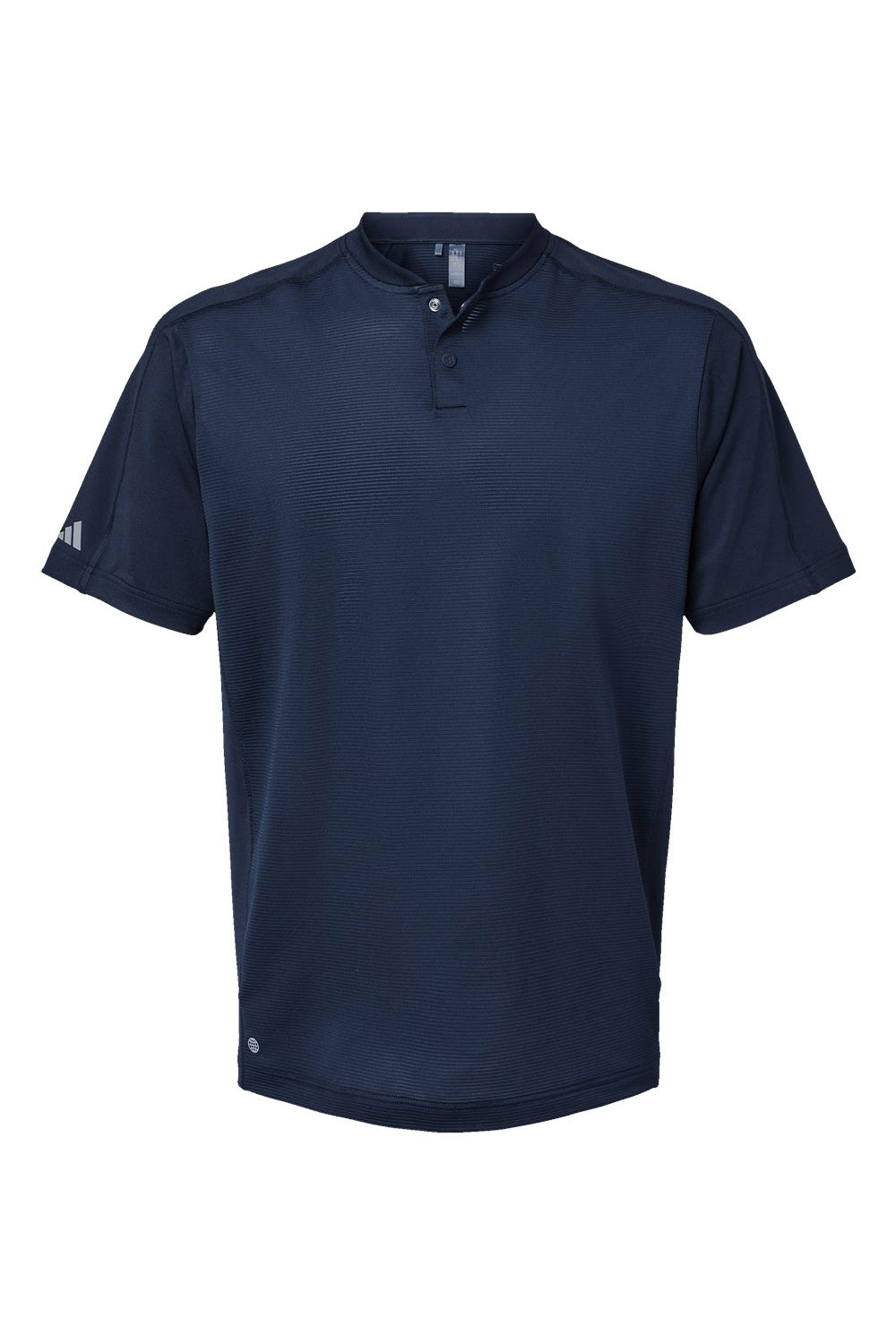 Adidas A584 Mens Sport Collar Short Sleeve Polo Shirt Collegiate Navy Blue Flat Front