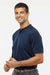 Adidas A584 Mens Sport Collar Short Sleeve Polo Shirt Collegiate Navy Blue Model Side