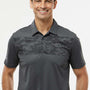 Adidas Mens Camo Chest Print Short Sleeve Polo Shirt - Dark Grey - NEW