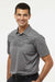 Adidas A585 Mens Camo Chest Print Short Sleeve Polo Shirt Light Grey Model Side